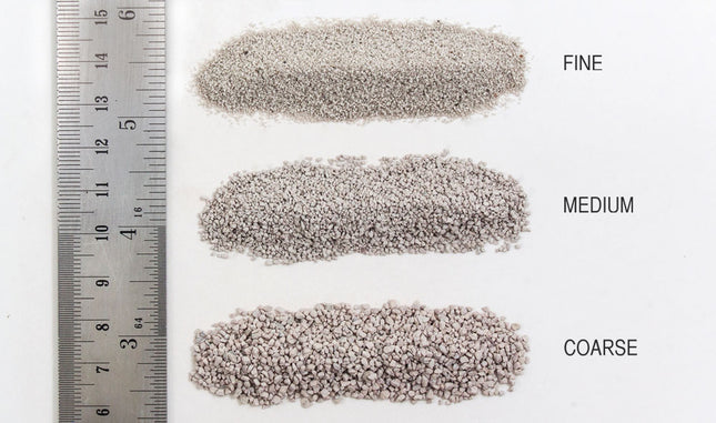 Woodland Scenics 88 | Light Gray Coarse Ballast Bag - ballast texture close-up