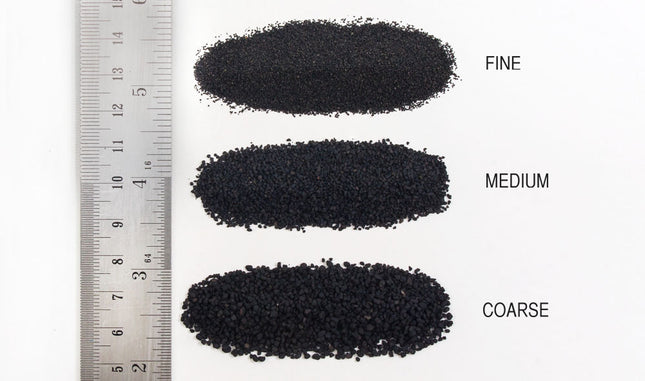 Woodland Scenics 90 | Cinders Coarse Ballast Bag - ballast texture close-up