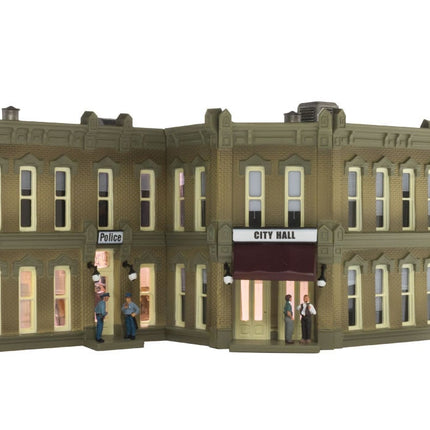 Woodland Scenics BR4930 Municipal Building N Scale - assembled building front