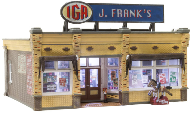 Woodland Scenics BR4941 J. Frank's Grocery N Scale - assembled building front