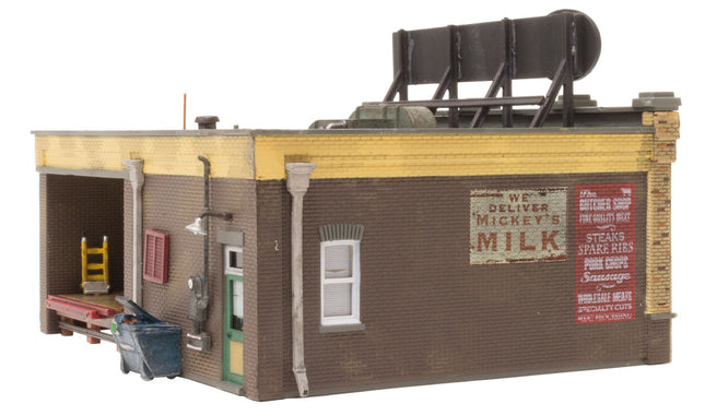 Woodland Scenics BR4941 J. Frank's Grocery N Scale - side detail with loading dock