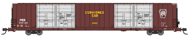 Bluford Shops 87337 | 86' Quad Door Boxcar - Pennsylvania Railroad #110149 | N Scale - Squeaky's Trains