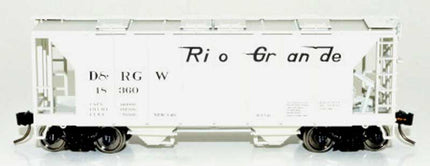 Bowser 43256 | H34 Covered Hopper Cars - Denver & Rio Grande Western - Blt 3-46 Repack 3-46 Road #18350 | HO Scale - Squeaky's Trains