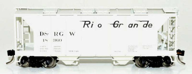 Bowser 43258 | H34 Covered Hopper Cars - Denver & Rio Grande Western - Blt 3-46 Repack 3-46 Road #18362 | HO Scale - Squeaky's Trains