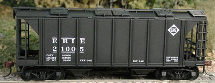 Bowser 43259 | H34 Covered Hopper Cars - Erie - Blt 3-42 Repack 3-42 Road #21002 | HO Scale - Squeaky's Trains