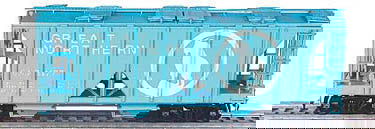Bowser 43265 | H34 Covered Hopper Cars - Great Northern - Blt 6-49 Repack 6-68 Road #71300 | HO Scale - Squeaky's Trains