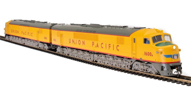 Broadway Limited 2510 | Baldwin Centipede A-A Set, UP #1600A/1601A Set, Yellow & Gray, both units w/ Paragon4 Sound/DC/DCC | HO Scale - Squeaky's Trains