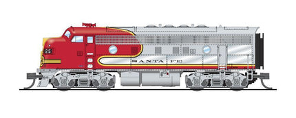 Broadway Limited 6830 | EMD F3 A/B, ATSF 25L/25A, Warbonnet Scheme, 1960's Configuration, A-unit Paragon4 Sound/DC/DCC, Unpowered B-unit | N Scale - Squeaky's Trains