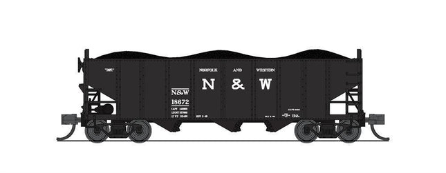 Broadway Limited 7141 | N&W H2a Hopper, N&W, 17" Lettering, 2-pack B | N Scale - Squeaky's Trains