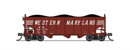 Broadway Limited 7157 | 3-Bay Hopper, WM, Oxide Red, Billboard Scheme, 2-pack B | N Scale - Squeaky's Trains