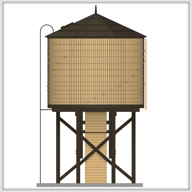 Broadway Limited 7927 | Water Tower - Weathered Yellow | HO Scale - Squeaky's Trains