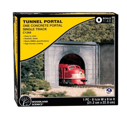 Woodland Scenics C1266 | Concrete Single Track Tunnel Portal | O Scale