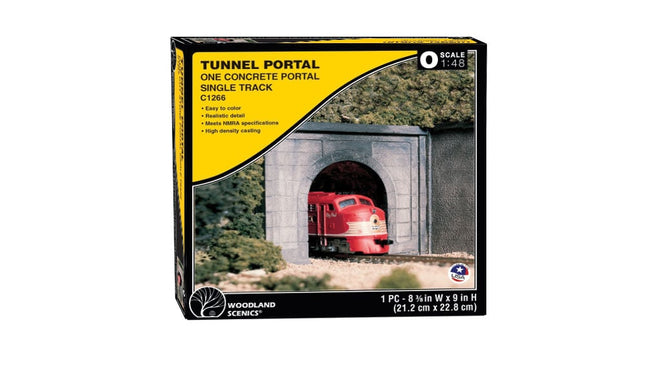 Woodland Scenics C1266 | Concrete Single Track Tunnel Portal | O Scale