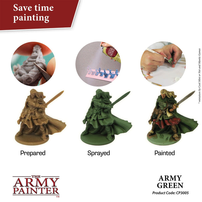 The Army Painter CP3005S army green primed models