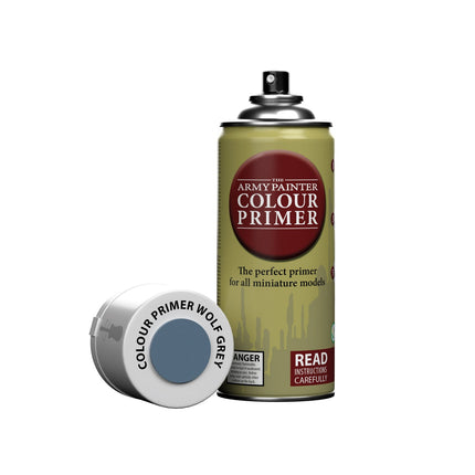 The Army Painter CP3021S Wolf Grey colour primer spray can