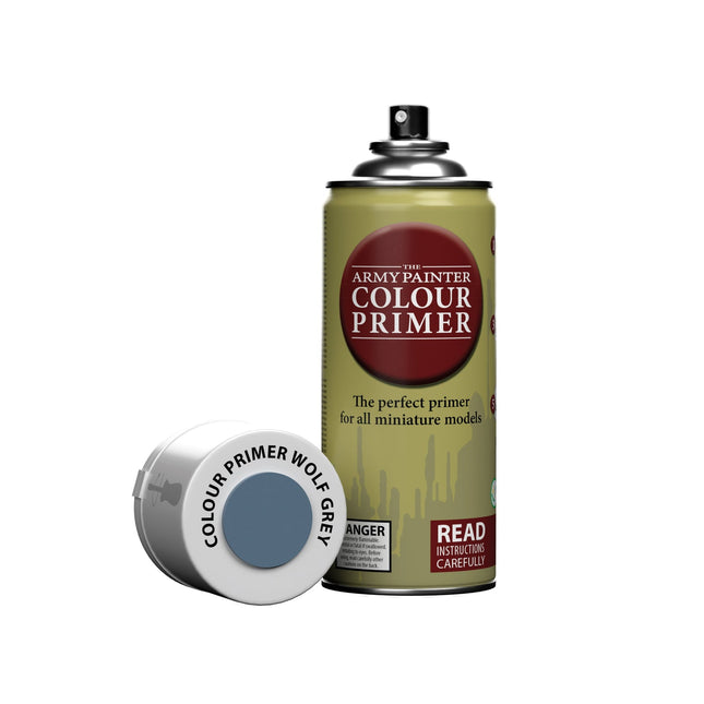 The Army Painter CP3021S Wolf Grey colour primer spray can