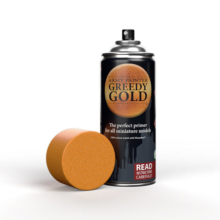 The Army Painter CP3028S Greedy Gold colour primer spray can