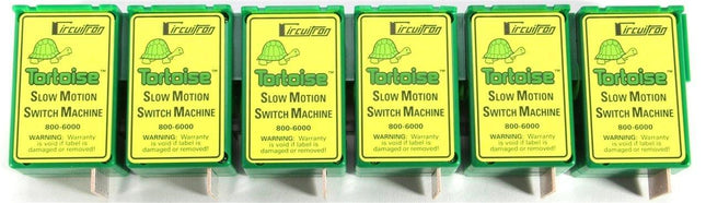Circuitron 800-6006 | Tortoise Switch Machine Value 6 Pack | Multi Scale - Squeaky's Trains