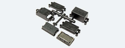 ESU 50342 | Rectangular Speaker with Enclosure - 8 Ohm, 1/2 Watt, 11/32 x 1/2 x 1/8" 9 x 13 x 3mm | Multi Scale - Squeaky's Trains