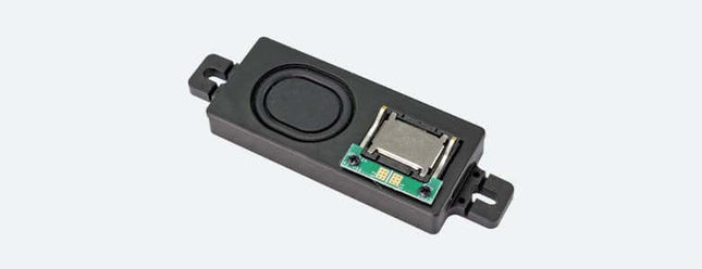 ESU 50346 | Rectangular Speaker with Enclosure - 8 Ohm, 15/16 x 2-5/32 x 11/32" 24 x 55 x 8.6mm | Multi Scale - Squeaky's Trains