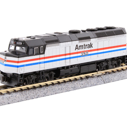 Kato 176-6108 EMD F40PH Amtrak #350 Phase III N Scale diesel locomotive - silver red white blue