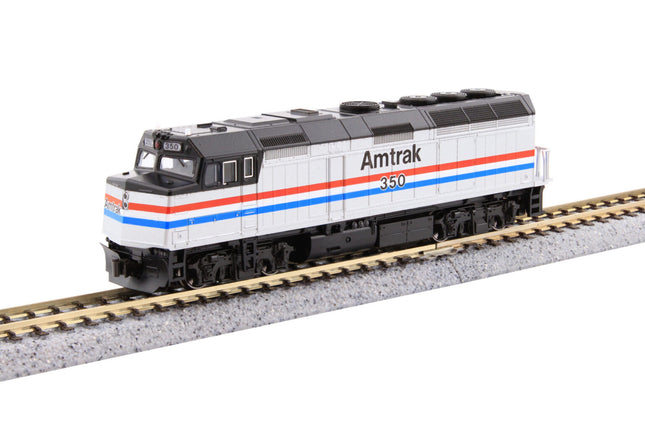 Kato 176-6108 EMD F40PH Amtrak #350 Phase III N Scale diesel locomotive - silver red white blue