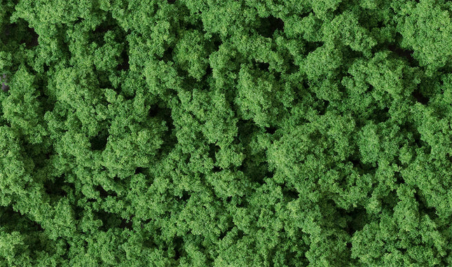 Woodland Scenics FC183 Clump Foliage Medium Green 3 Quart Bag - close-up of dyed foam foliage for ground cover and tree foliage in all scales