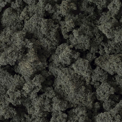 Woodland Scenics FC185 Clump Foliage Conifer Green 3 Quart Bag - close-up of dyed foam foliage for ground cover and tree foliage in all scales