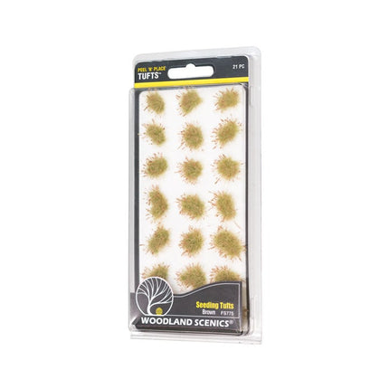 Woodland Scenics FS775 Brown Seeding Tufts Peel n Place 21 pcs