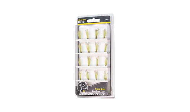 Woodland Scenics FS779 | Brown Tipped Prairie Grass - Peel 'n' Place Tufts 20 pcs | Any Scale