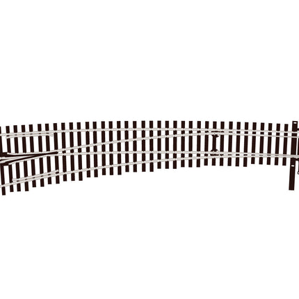 Peco SL-E8377 Code 83 #7 Curved Turnout, Left Hand, Electrofrog, HO scale