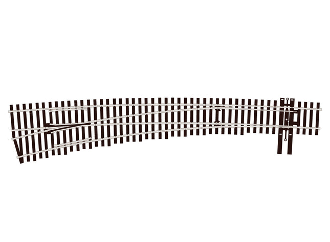 Peco SL-E8377 Code 83 #7 Curved Turnout, Left Hand, Electrofrog, HO scale