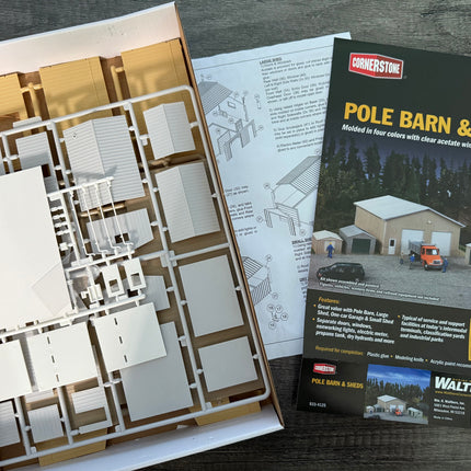 Walthers Cornerstone 933-4125 (Open Box) | Pole Barn and Sheds | HO Scale
