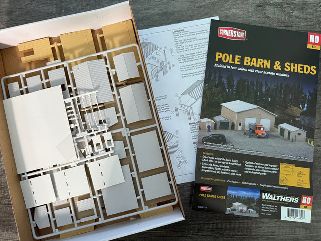 Walthers Cornerstone 933-4125 (Open Box) | Pole Barn and Sheds | HO Scale
