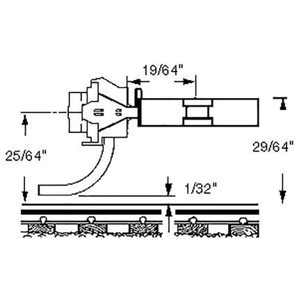 Kadee 118 | SF Shelf Whisker® Metal Couplers - Medium (9/32") Centerset Shank | HO Scale - Squeaky's Trains