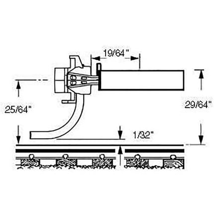 Kadee 119 | SE Shelf Whisker® Metal Couplers with Gearboxes - Medium (9/32") Centerset Shank | HO Scale - Squeaky's Trains