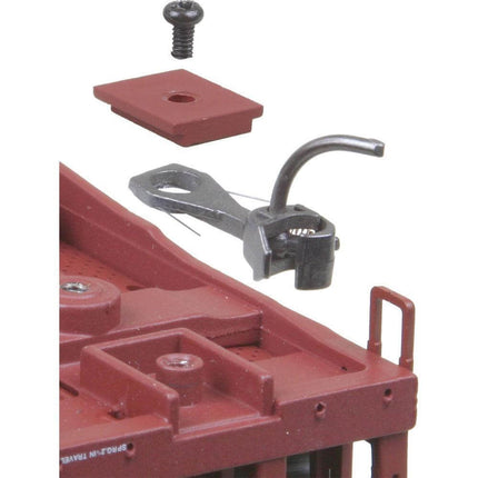 Kadee 158 | Whisker® Scale Metal Couplers with Gearboxes - Medium (9/32") Centerset Shank | HO Scale - Squeaky's Trains