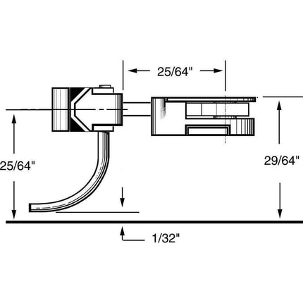 Kadee 36 | 30-Series Plastic Couplers with Gearboxes - Long (25/64") Centerset Shank | HO Scale - Squeaky's Trains