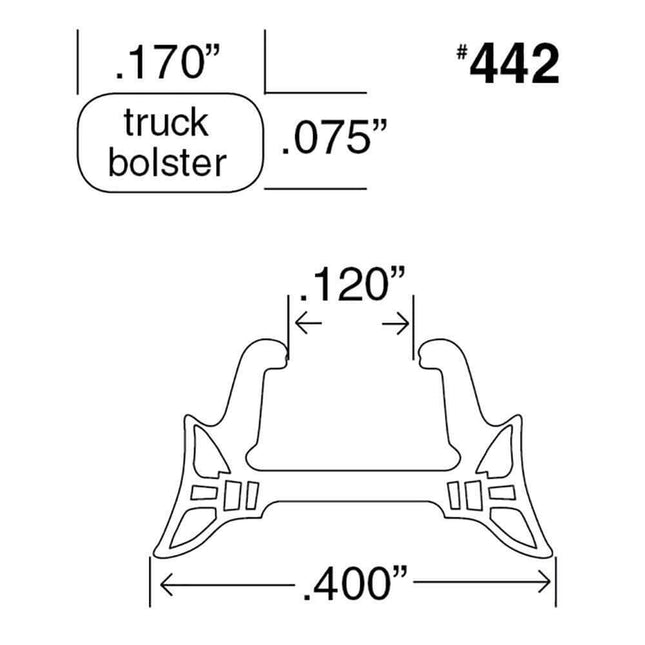 Kadee 442 | Brake Pads - Wide Bolster Trucks - Detail Parts (HO Scale) - Squeaky's Trains