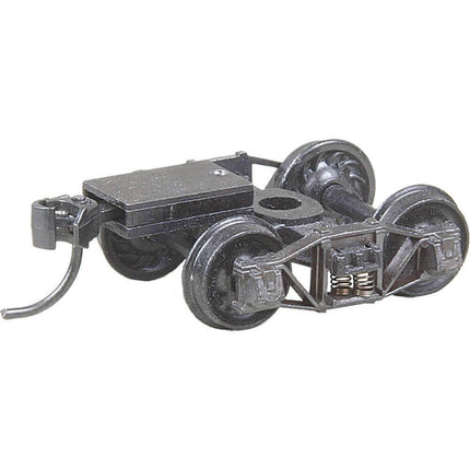 Kadee 503 | Arch Bar Trucks with Ready-to-Mount Couplers, 33" Ribbed Back Wheels - Metal Fully Sprung (HO Scale) - Squeaky's Trains