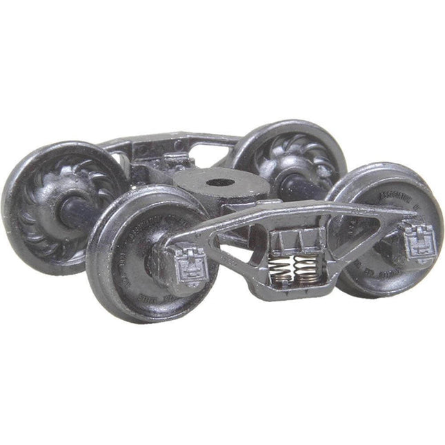 Kadee 517 | Pennsylvania 2D-F8 50-Ton Trucks with 33" Ribbed Back Wheels - Metal Fully Sprung (HO Scale) - Squeaky's Trains