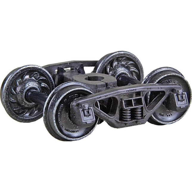 Kadee 583 | Arch Bar Self Centering Caboose Trucks with 33" Ribbed Back Wheels - HGC (HO Scale) - Squeaky's Trains