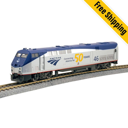 Kato 37-6112 | GE P42, Standard DC, Amtrak Phase V Late #46 w/50th Anniversary Logo | HO Scale - Squeaky's Trains