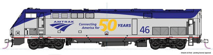 Kato 37-6112 | GE P42, Standard DC, Amtrak Phase V Late #46 w/50th Anniversary Logo | HO Scale - Squeaky's Trains