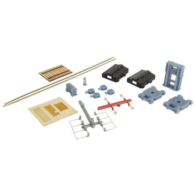 Micro Trains 499 45 012 | Scale Test Car Kit 2-Pack - Fits 89' flat cars - Mixed Media Kit, Undecorated | N Scale - Squeaky's Trains