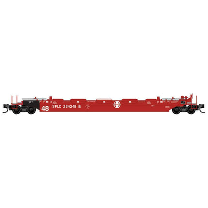 Micro Trains 540 00 154 | Gunderson Husky Stack Well Car - Ready to Run - Santa Fe 254245B (red, white) | Z Scale - Squeaky's Trains