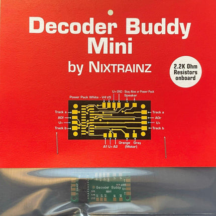 NixTrainz | Decoder Buddy Mini (2.2k Ohm Resistors Onboard) - Squeaky's Trains