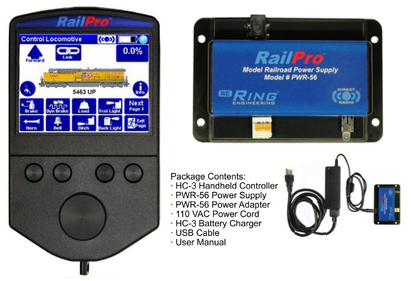 Ring Engineering RPK-2 | RailPro Starter Kit with Wireless Color Touchscreen Handheld Controller and Power Supply