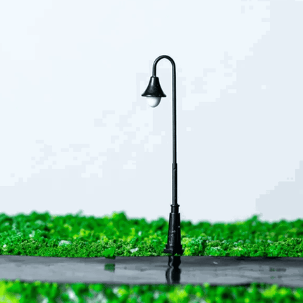 Rock Island Hobby 012105 | Street Lights (2) - Goose Neck Lamps | HO Scale - Squeaky's Trains