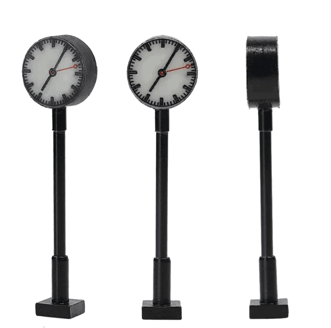 Rock Island Hobby 012201 | Town Square or Platform Clock - Lighted (2) | HO Scale - Squeaky's Trains